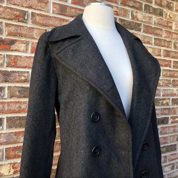 🚚SALE J. Crew 100% Wool Gray Button Up Coat - Picture 3 of 6